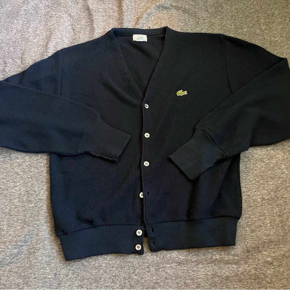 Lacoste Men's Dark Blue Cardigan Sweater